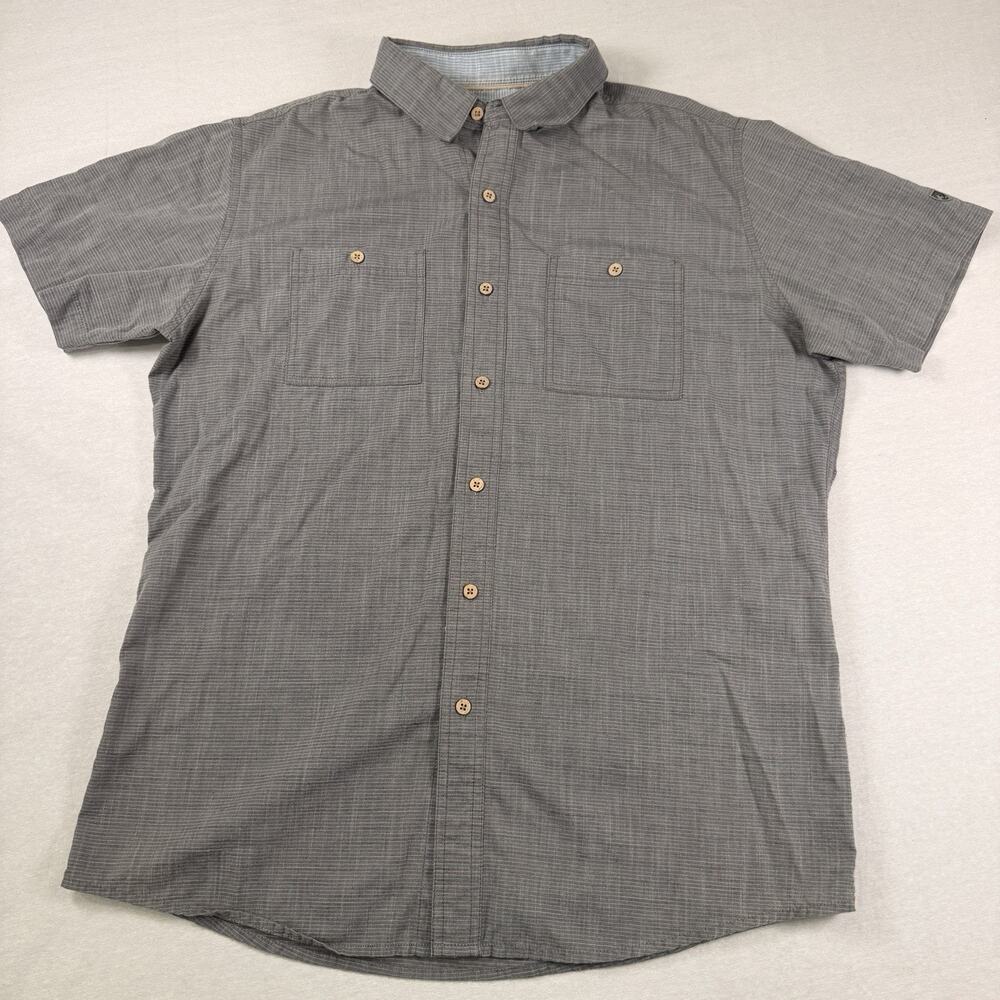Kuhl Born In The Mountains Shirt Mens Medium Blue Grid Plaid Button Down